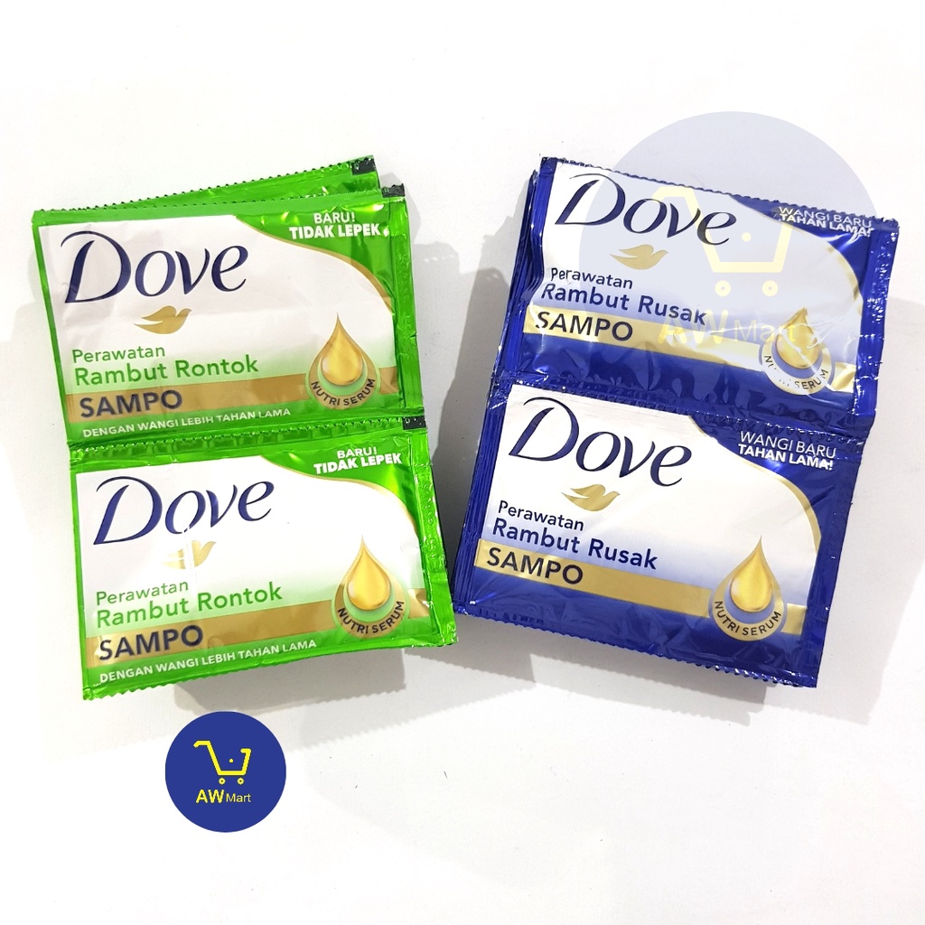 DOVE SHAMPOO 12 SACHET X 9 ML RENCENG - Perawatan Rambut Rusak &amp; Rontok