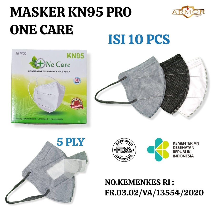 Masker KN95 ONE CARE PRO PREMIUM MASK  Kemenkes Masker KN 95 PRO
