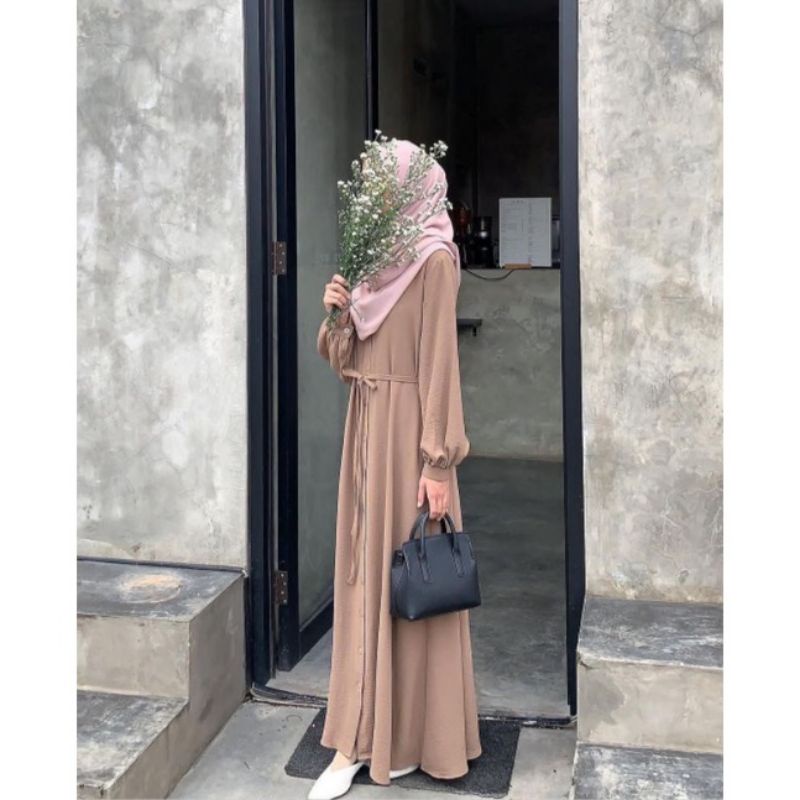 NAURA DRESS MAXY CRINGKEL AIRFLOW GAMIS FULL KANCING