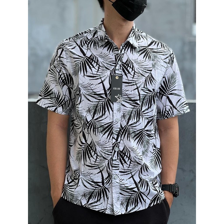 MOKOKOMO Kemej Pria Motif T-20 Kemeja Pantai Lengan Pendek Kemeja casual (Uk. S,M &amp; L )