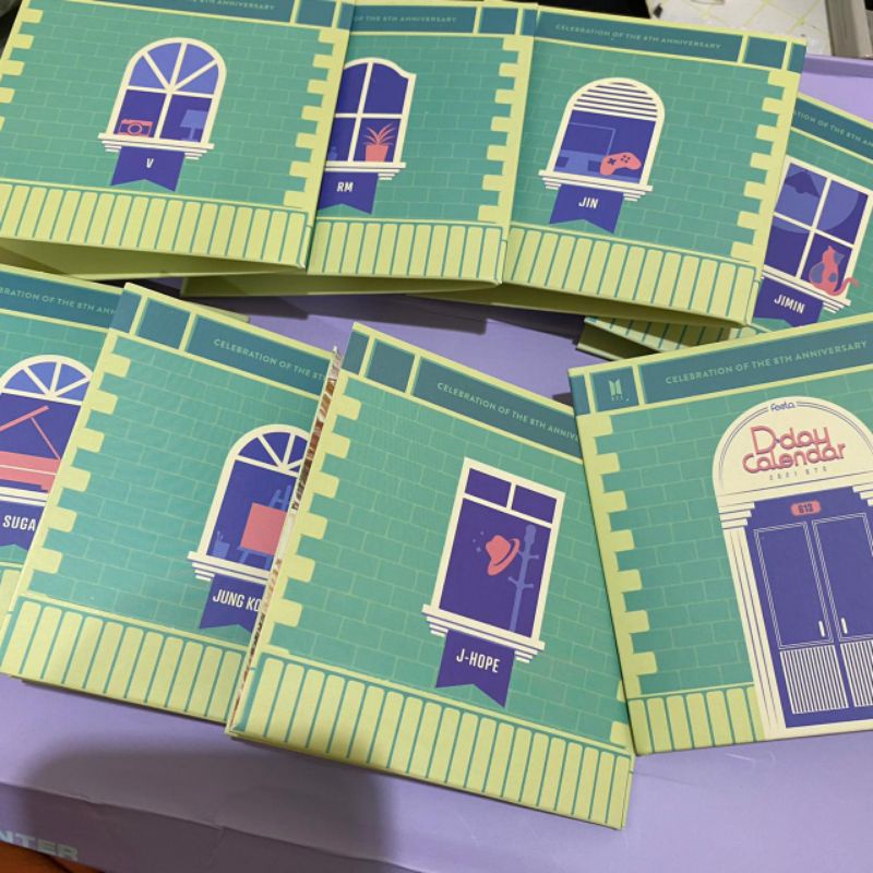 BTS Festa D day Calendar Sharing D-4 Group RM JIN V JK JIMIN SUGA J HOPE Official