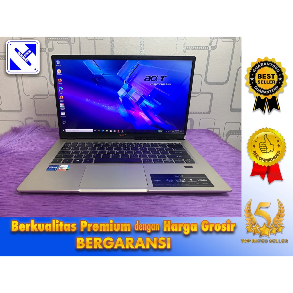 ACER Swift 3X Core i7-1165G7 Intel Iris XeMAX 16 GB SSD1TB GARANSI RESMI