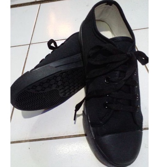 New Basket - Sepatu Sekolah Pria Wanita Dewasa Motif Pendek Tali Size 36 - 43