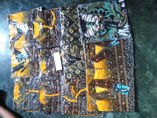 Trolistore Batik Wanita Motif Gradasi Kuning Lengan Pendek Grosir Batik Pekalongan