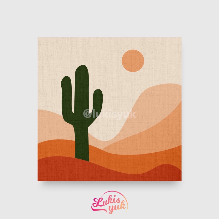 

Paint by Numbers Kit - Cactus - Painting Kit - by LukisYuk - 15 x 15 cm