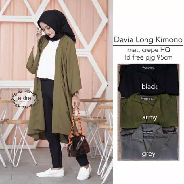 Davia Long Kimono Long Outer Free Size Cod