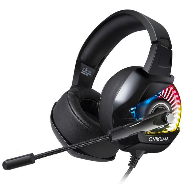 

PROMO - ONIKUMA Gaming Headset Super Bass RGB LED with Microphone - K6 - Black