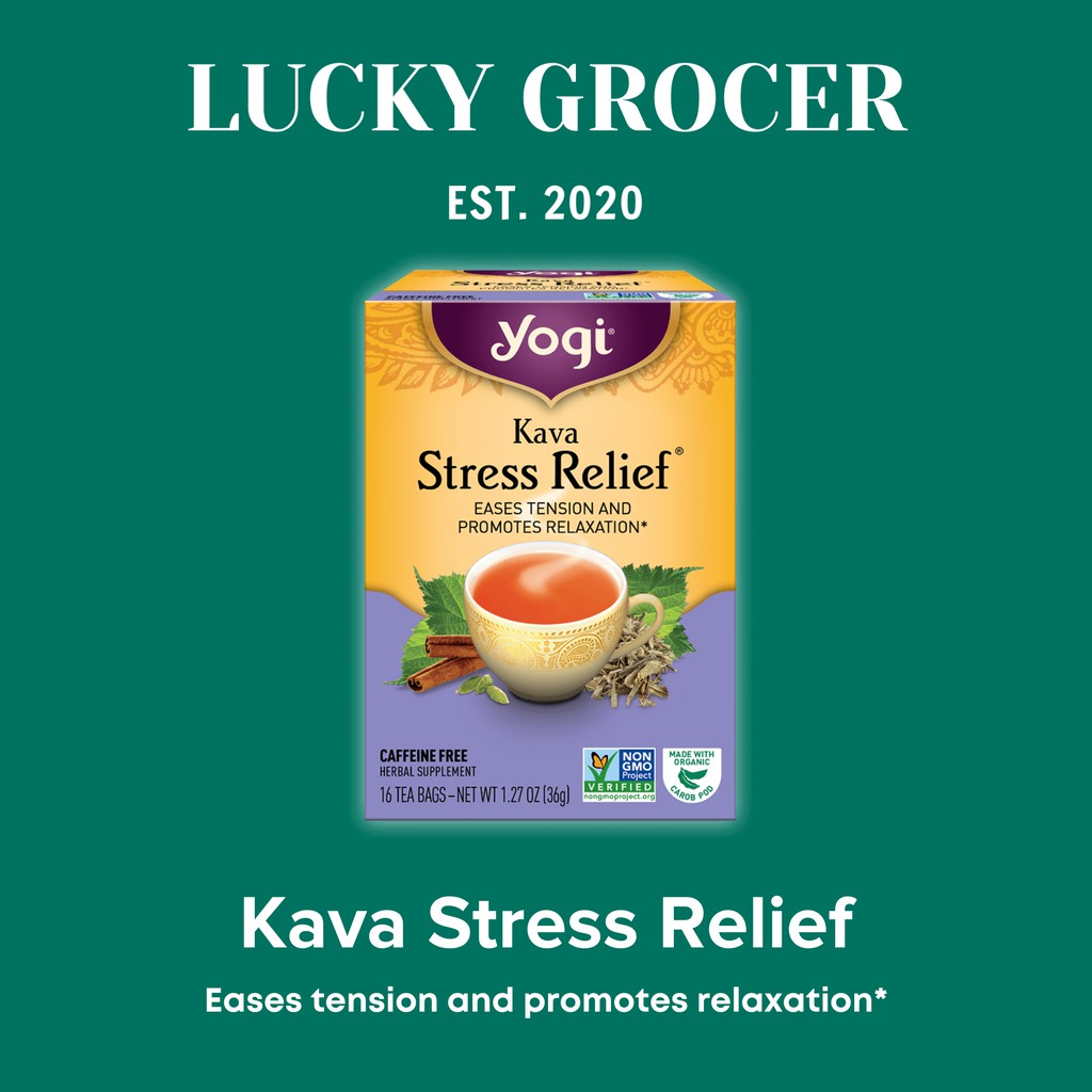 

Yogi Tea Kava Stress Relief Tea Teh Tenang Dan Santai Organik Herbal Sehat Stress Free Caffeine Free