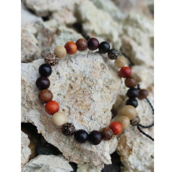 Gelang kayu kombinasi asli/gelang kayu langka/gelang etnik