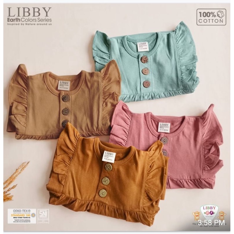 Libby earth NARA DRESS anak polos usia 9bulan - 6tahun/ dress bayi Libby terbaru/ dress anak Libby Nara / Nara Libby dress