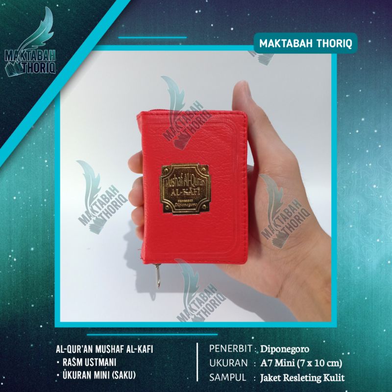 Alquran Mushaf Saku Al Kafi Resleting ukuran A7 Saku Mini