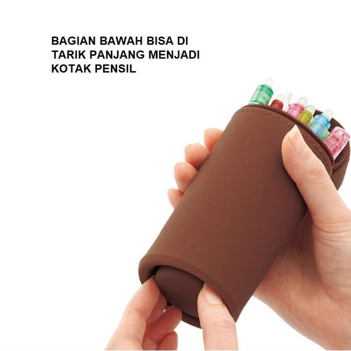 

Promo !!!! Termurah !!! Tempat Pensil dan alat tulis Silicone Dua fungsi Pen Holder Vs Smiggle -