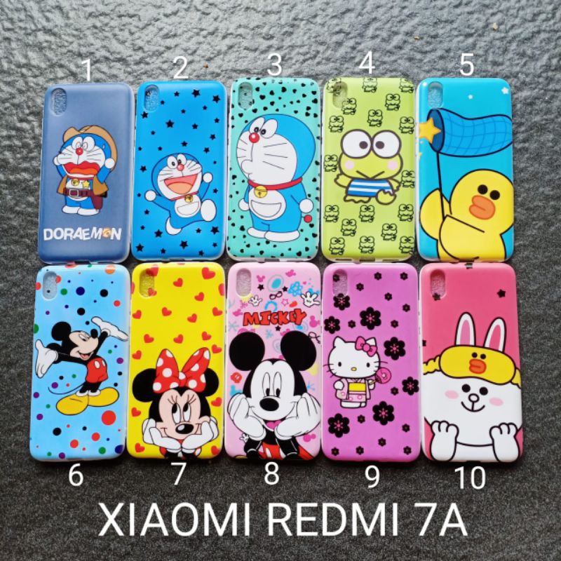 Case gambar Xiaomi Redmi 7A motif cewek ( 3 motif ) soft softcase softshell silikon cover casing kesing housing