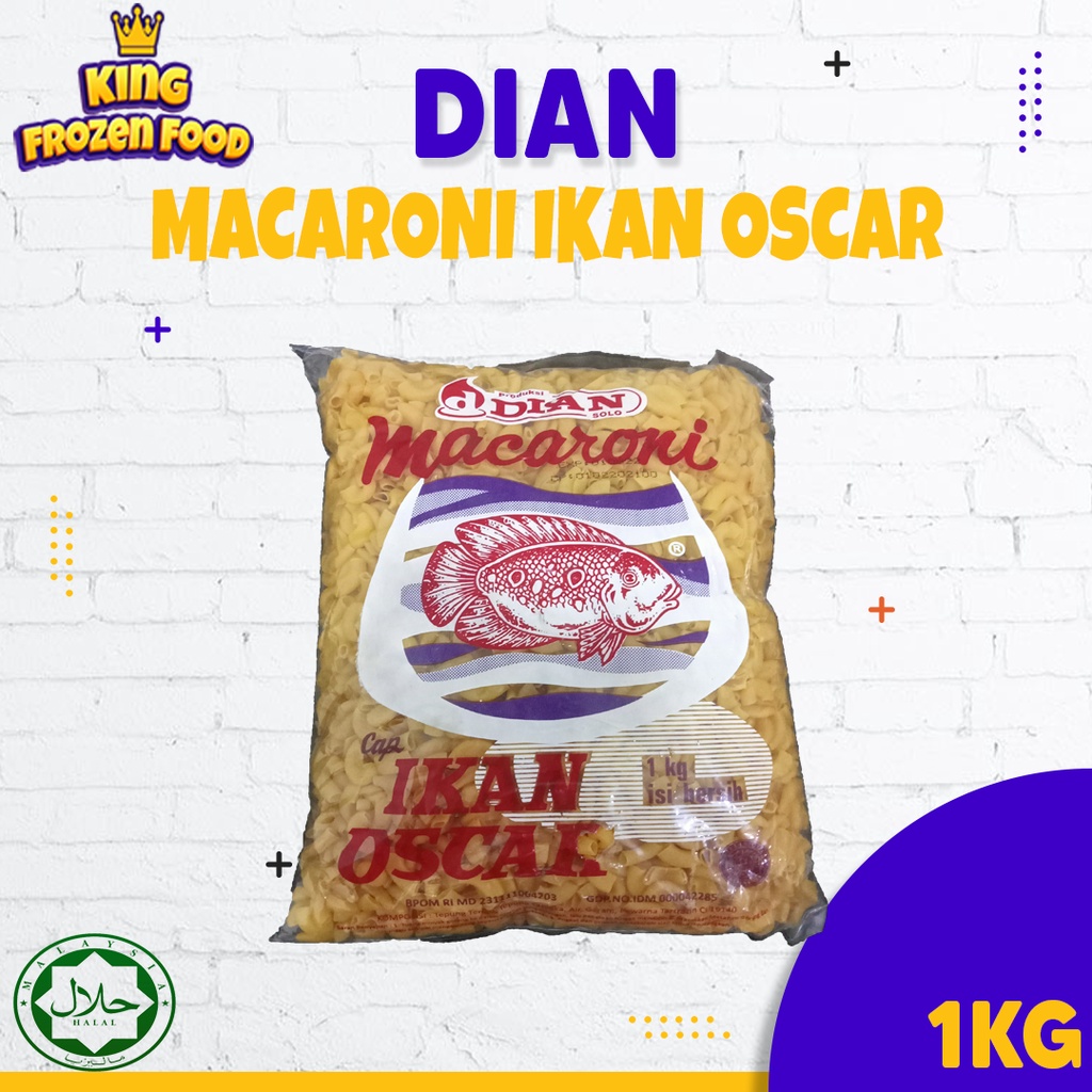 Makaroni Mentah Kuning Ikan Oscar 1 KG