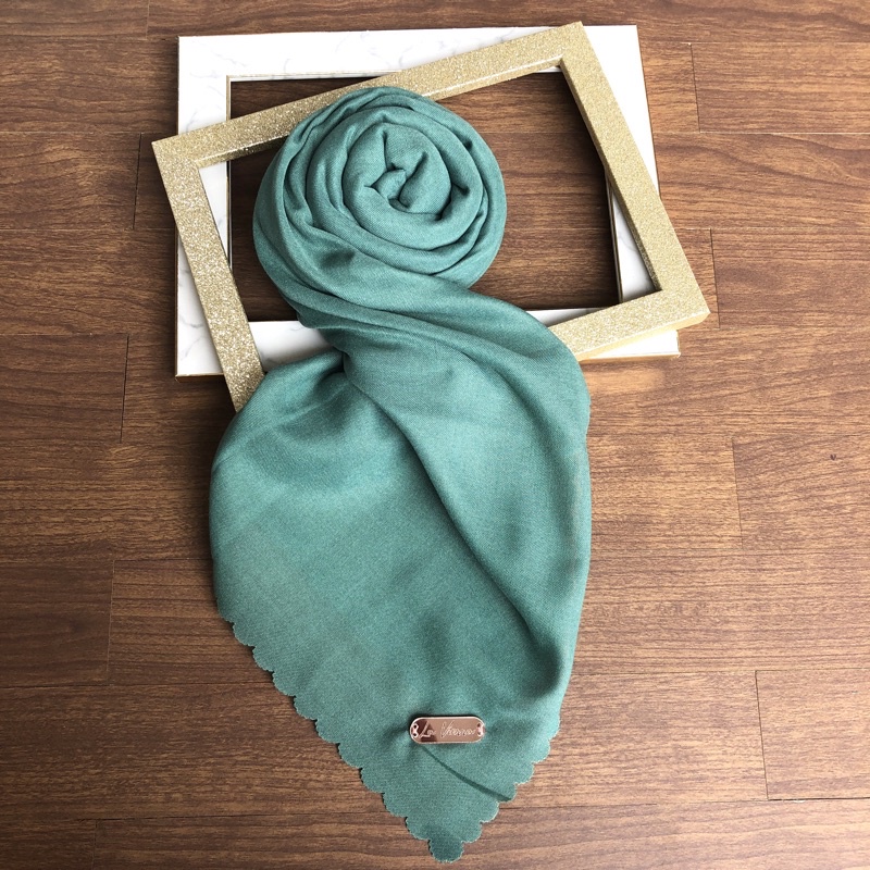 Part 1 Voal Arabian Jilbab Polos Sahara Hijab Segiempat-Beryl