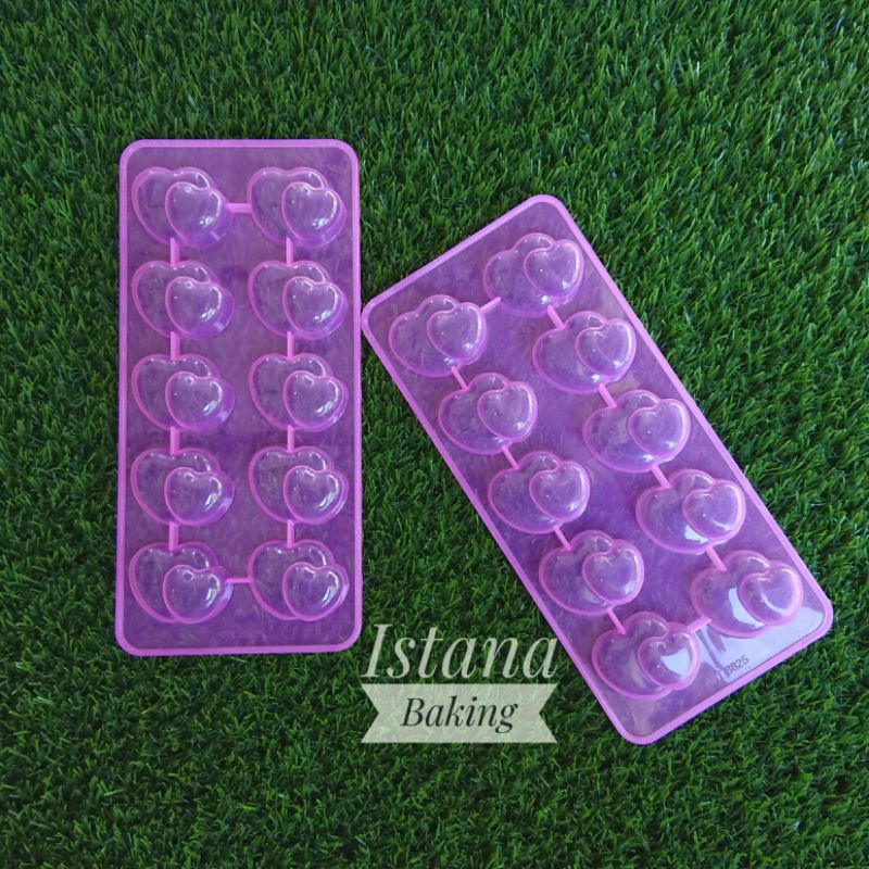 Istana Baking Cetakan Jelly Agar Puding Coklat Love Art 10 Cavity