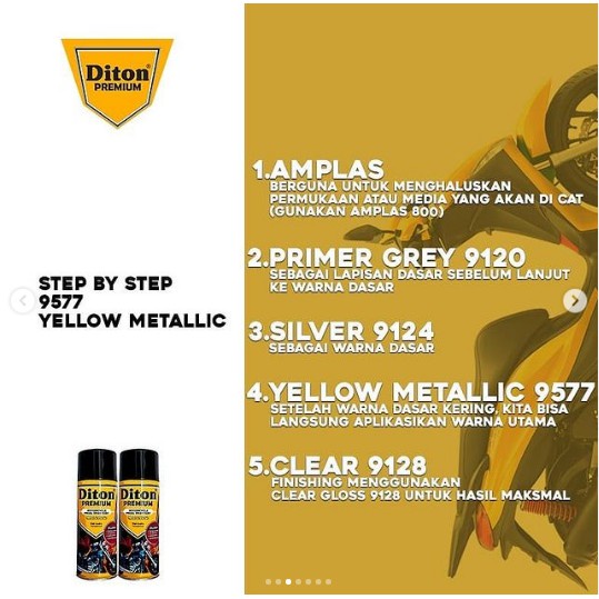 DITON PREMIUM / YELLOW METALIC 9577 / CAT SEMPROT