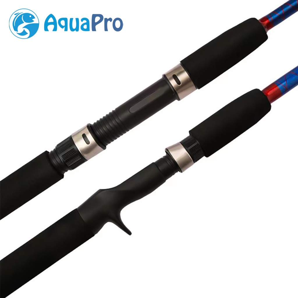 Aquapro Joran Pancing Bait Casting Spinning 1.8m 2.1m Fishing Rod Carbon Fiber Joran Pancing  3 Warna Spinning Fishing Pole 2 Section JR01