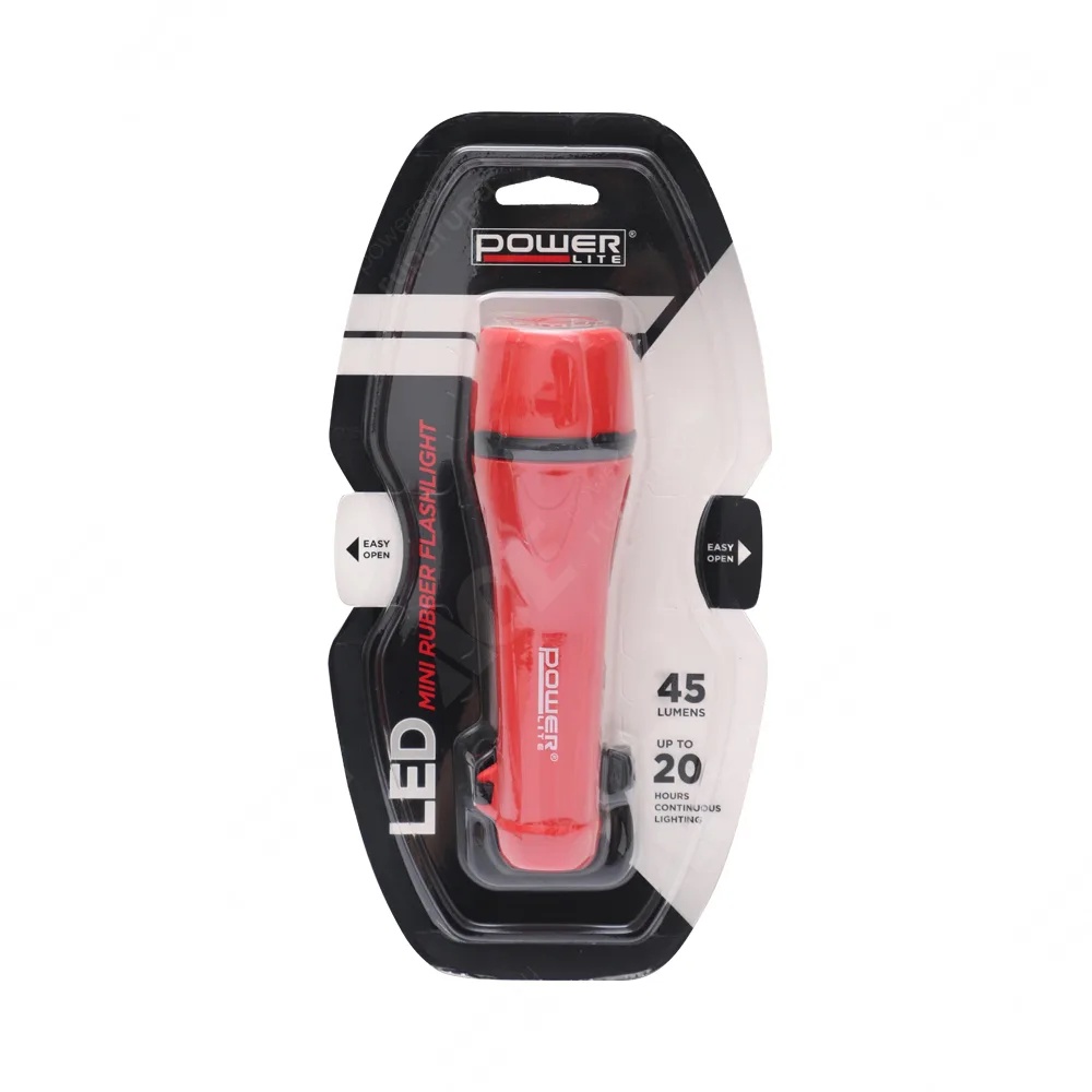 Ace Powerlite Senter Led Rubber 45 Lumens - Merah