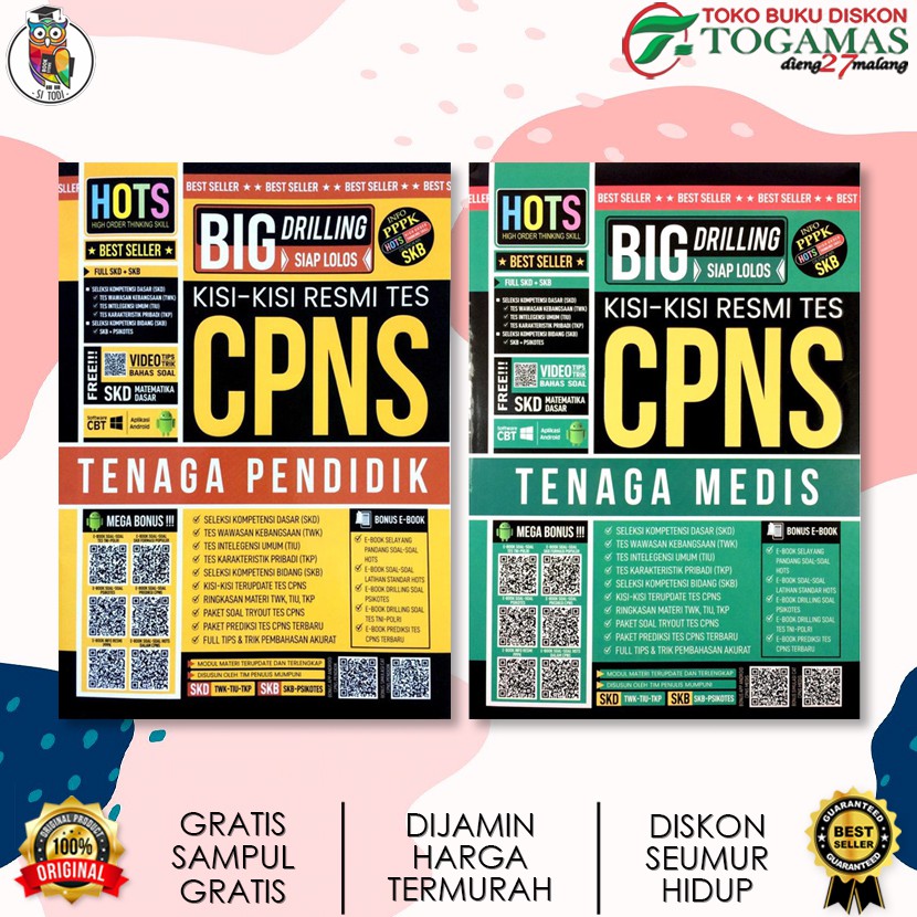 BIG DRILLING SIAP LOLOS KISI KISI RESMI TES CPNS TENAGA MEDIS & TENAGA PENDIDIK BONUS 2 IN 1