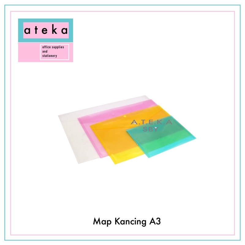 Map Kancing Document Ukuran A3 isi 12pcs