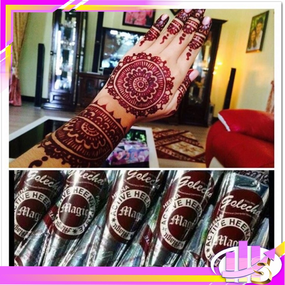 Henna Golecha Cone Original Bpom Shopee Indonesia