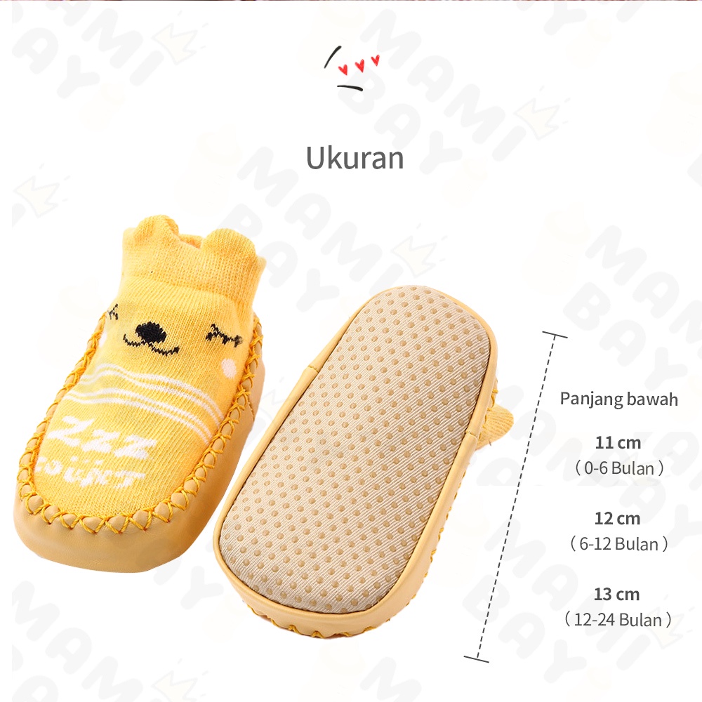 OKEYI Sepatu prewalker lembut kaos kaki bayi antislip untuk belajar