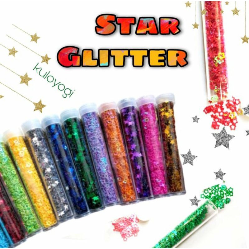 Bubuk Glitter Bintang Bahan Slime
