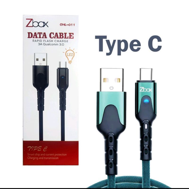 CML011 Kabel DATA USB ZBox CML011 LED UNTUK TIPE Micro Type C Lightning Kabel Data LED