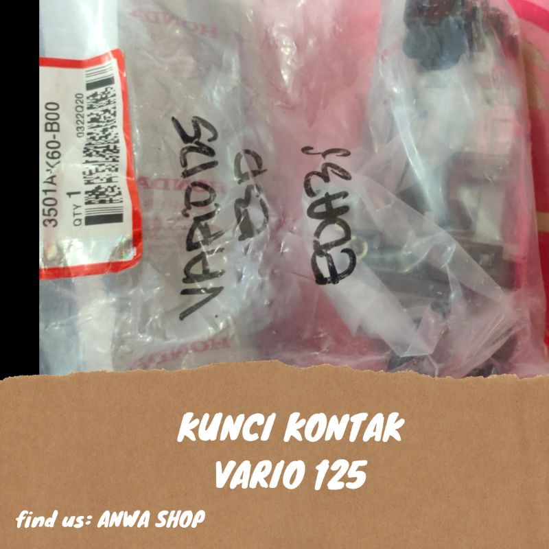 [MEDAN] KUNCI KONTAK ASLI HONDA AHM VARIO 125 LED