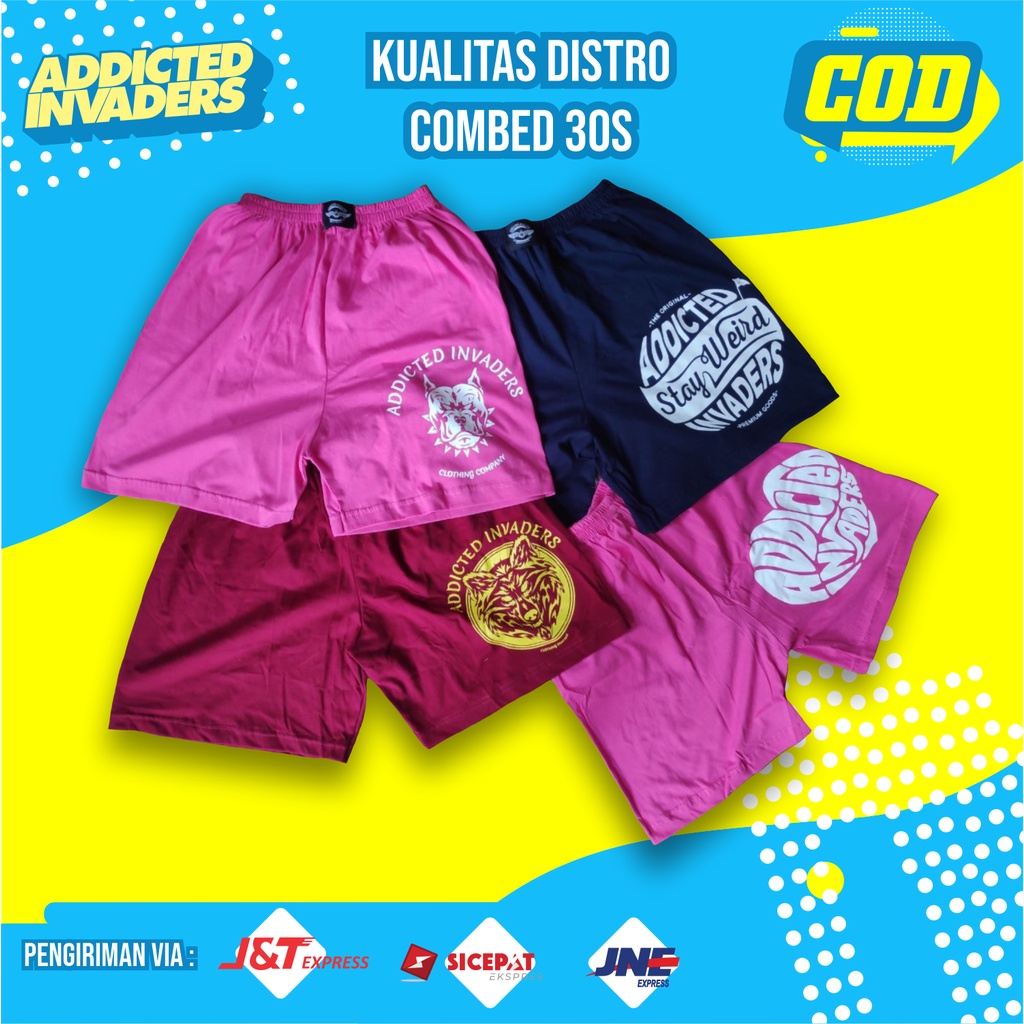 CD Celana Kolor Pendek Terlaris Boxer Pria Wanita Dewasa Cotton Combed Distro Terlaris