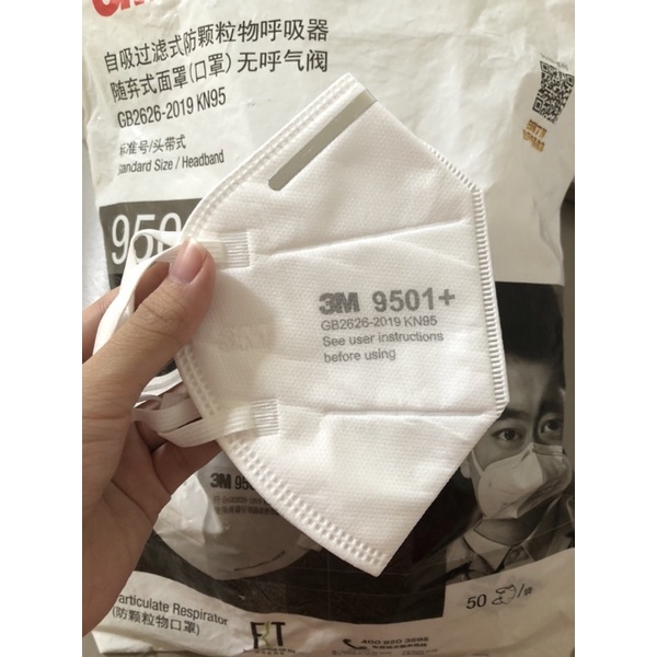 3M 9501+ Masker N95 Filtrasi KN95 FFP2 1st Class Earloop satuan