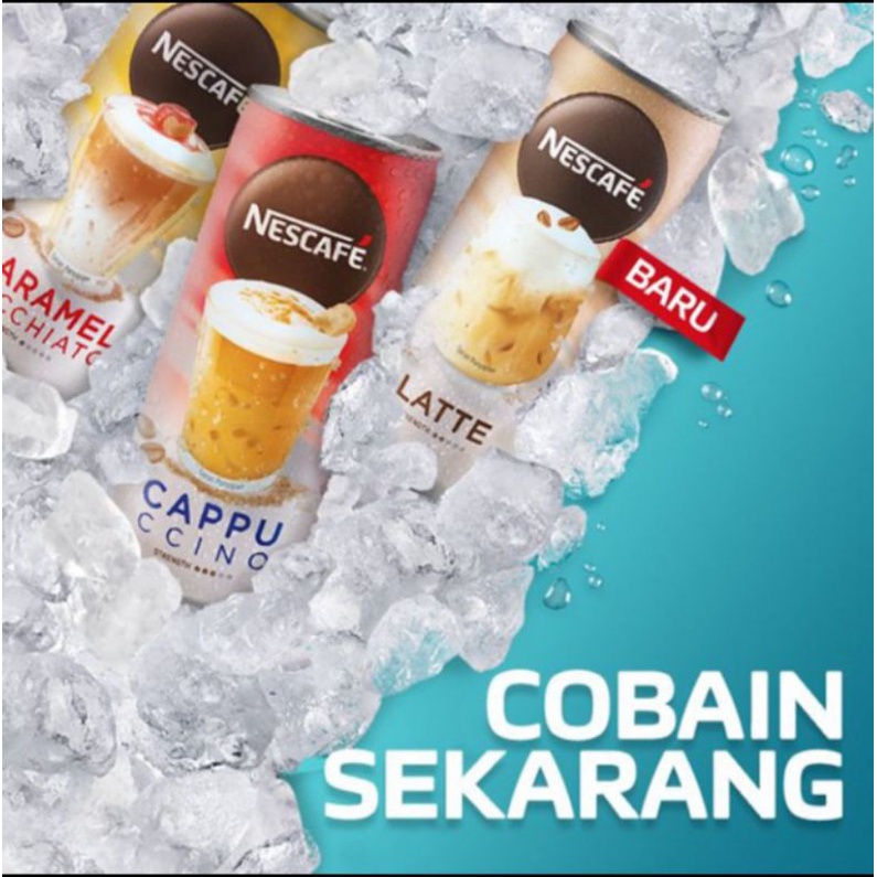 Nescafe Kaleng 220ml, Caramel Macchiato, Cappuccino, Latte