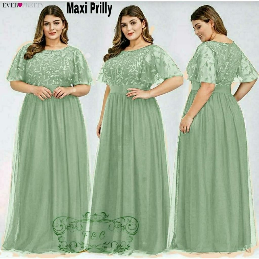 PCS MAXY PRILLY TILE MUTIARA PAKAIAN WANITA DRESS GAMIS MAXI 4 UKURAN M L XL XXL FE