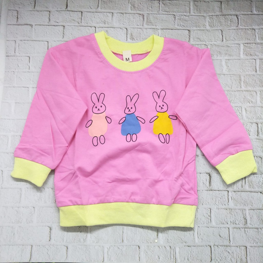 Sweater / Baju anak perempuan lucu murah usia 1-4 thn 100% import kualitas premium gambar 3 RABBIT SWTR01