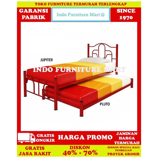 Tempat Tidur Minimalis Ranjang Besi Bed Frames Sorong Orbitrend Pluto