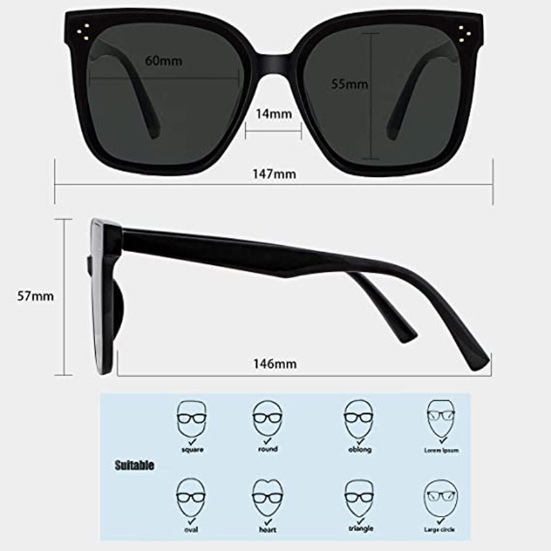 New Large Frame Korean Version Trend GM Sunglasses