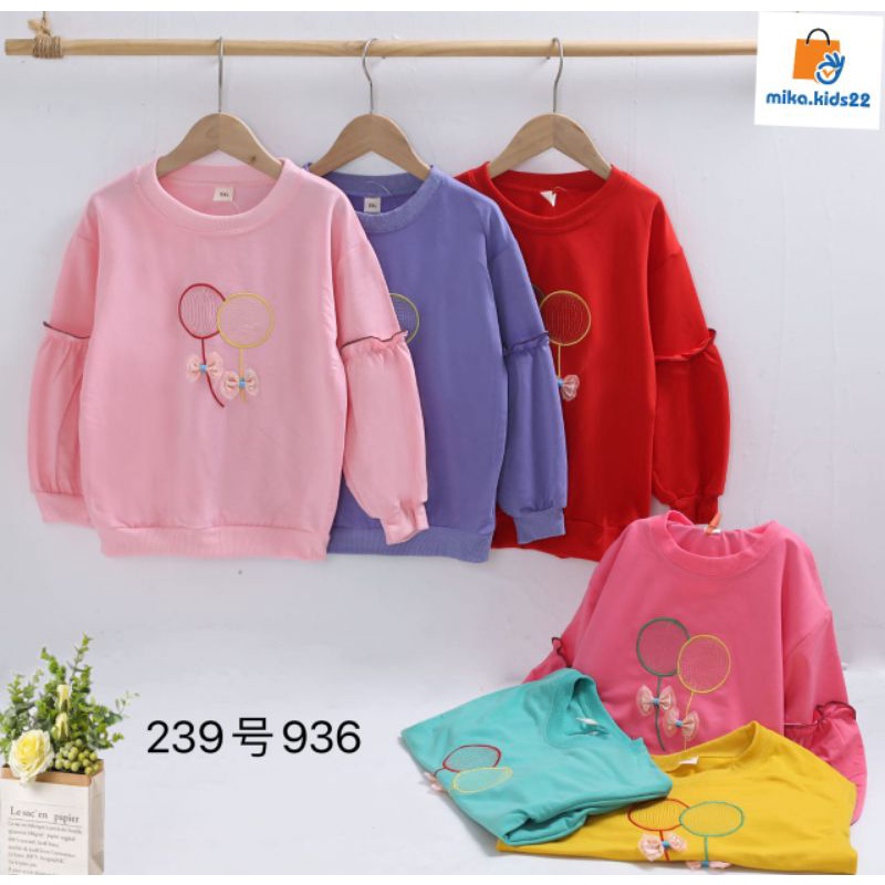 SWETER BALON / ATASAN ANAK PEREMPUAN IMPORT LENGAN BALON 3 - 6 TAHUN