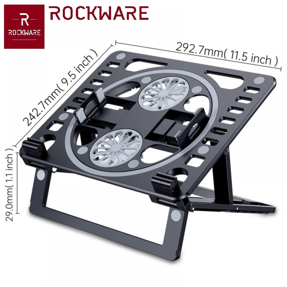 ROCKWARE RW-HZ01 - Dual Fan Cooling Laptop Bracket - Dudukan Laptop