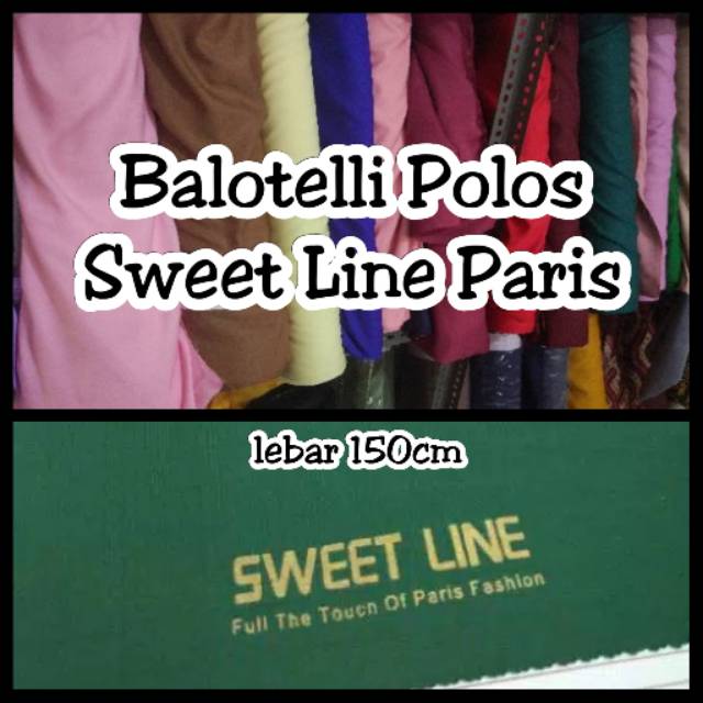 Premium Kain balotelli baloteli polos sweet Line Paris