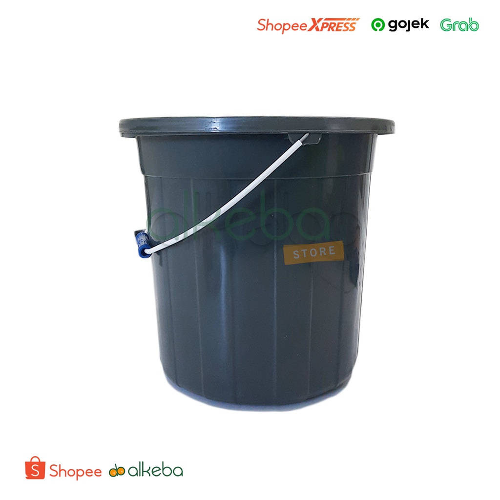 Ember plastik 6 galon dengan tutup 22 liter wadah air