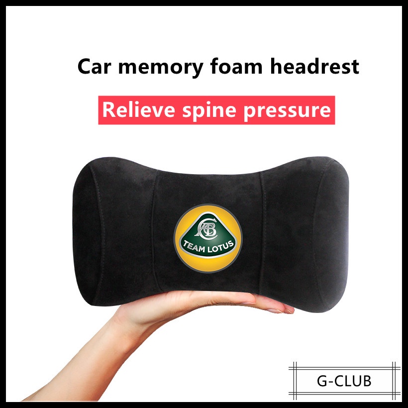 G-club Bantal Leher Memory Foam Lembut Nyaman Bentuk lotus Untuk Headrest Mobil