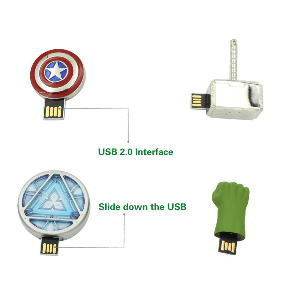 Flash Disk USB 1TB Bentuk Iron Man Warna Hijau