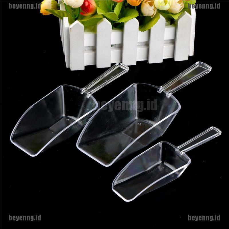 Bey 3pcs Sendok Scoop Es Batupermen Bahan Plastik Transparan Untuk Pesta Pernikahanbar