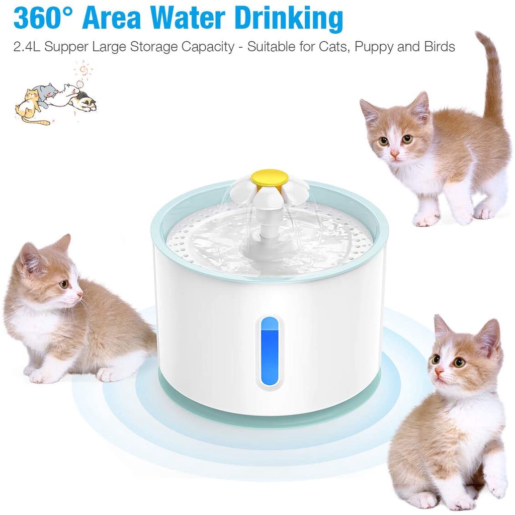 PETWANT PW104 Pet Drink Automatic Water Fountain Tempat Air Minum Hewan Kucing Dan Anjing