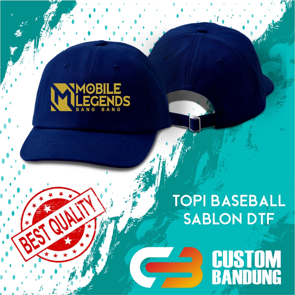 Topi Baseball MOBILE LEGEND 2 Pria Wanita Topi Cap Bisa Tulis Nama Bisa COD Original High Premium Quality