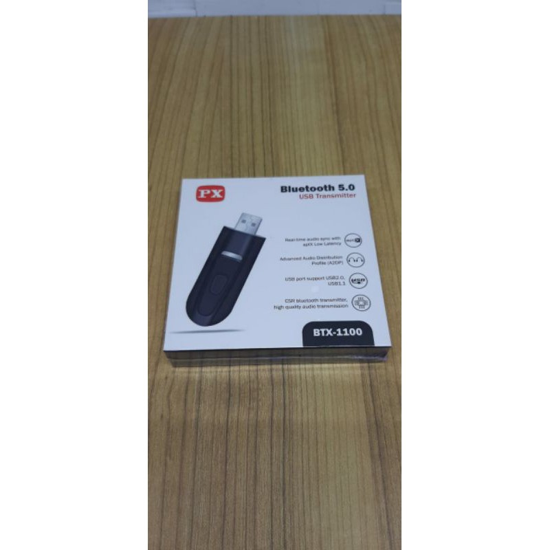 USB BLUETOOTH TRANSMITTER AUDIO 5.0 HD STEREO TANPA DRIVER PX BTX-1100