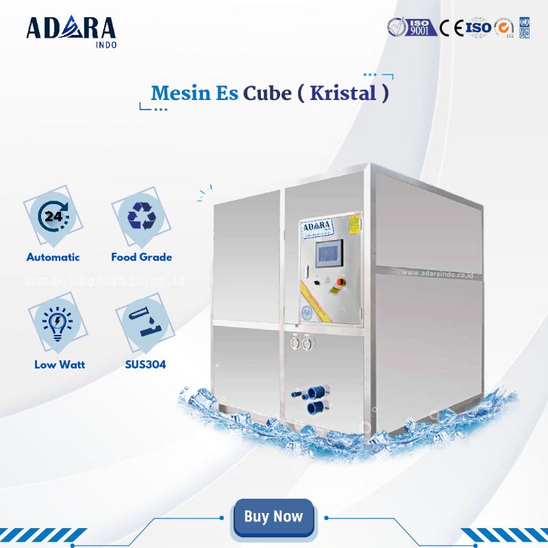 Mesin pembuat es batu 2ton cube