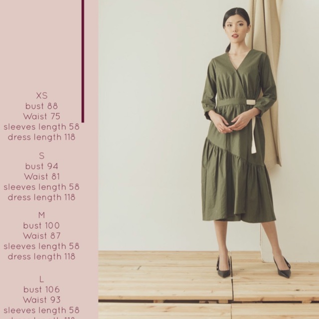 Sovi x Mmehuillet Soleil in Olive Green size S