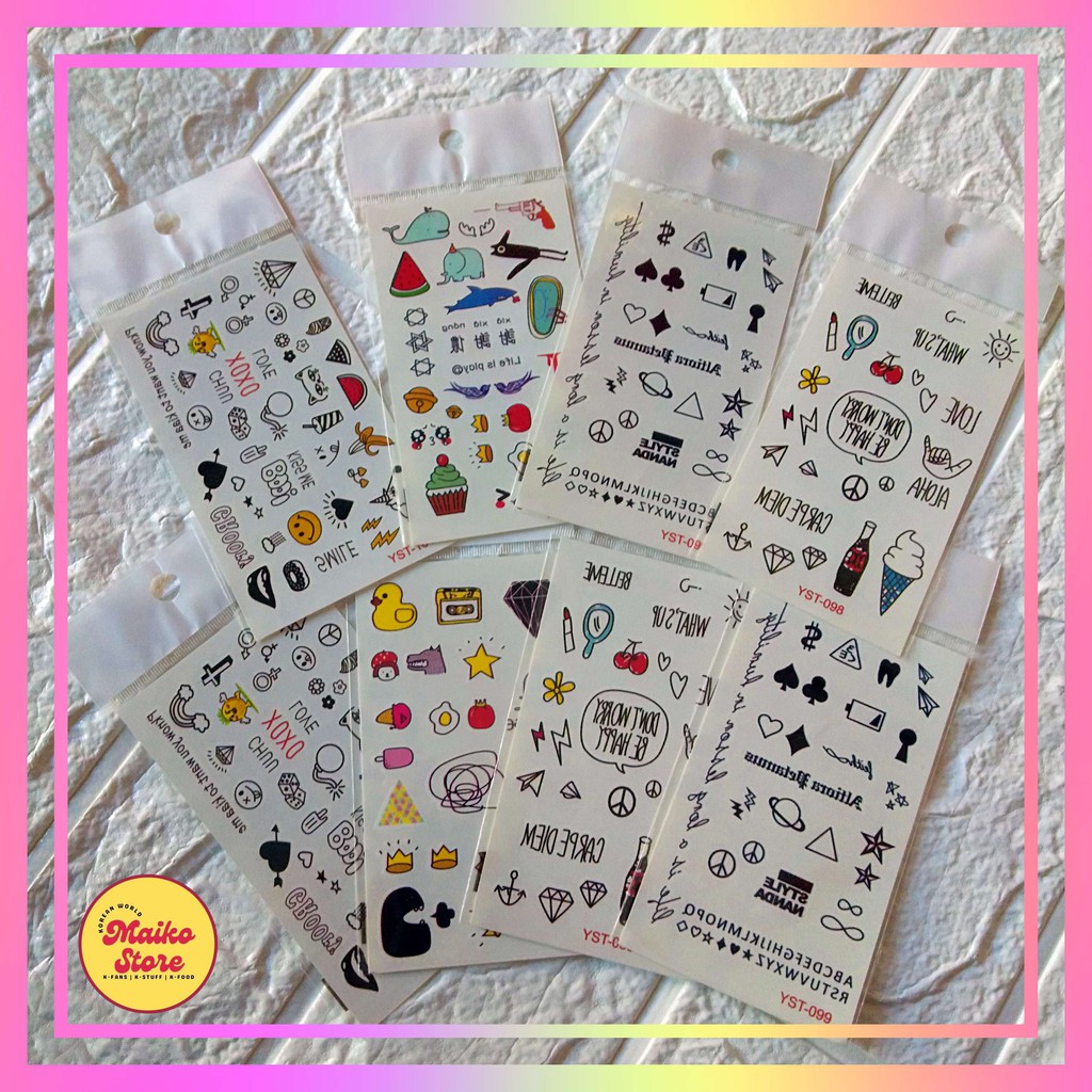 Tato Temporer Korea Waterproof Min 2pcs